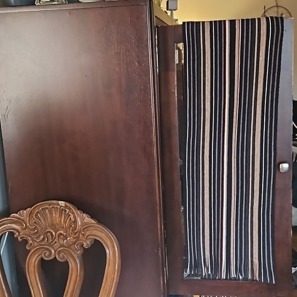 Men's wide Warm 100% Acrilic Multicolor striped fringe scarf - Picture 2 of 10